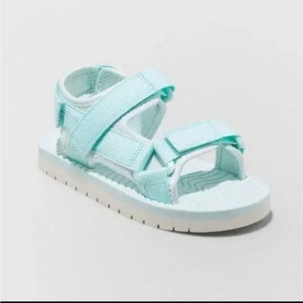 Kids Emery Ankle Strap Sport Sandal Mint Aqua - Cat & Jack, size 1 Unisex